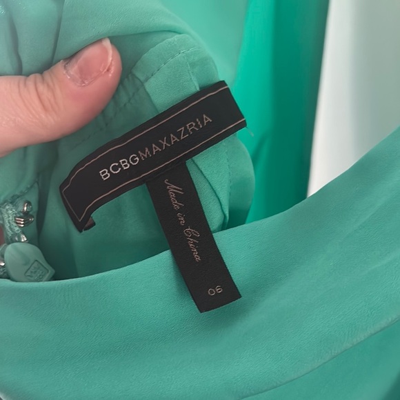 BCBGMaxAzria Elegant Teal Maxi Dress - Picture 6 of 12